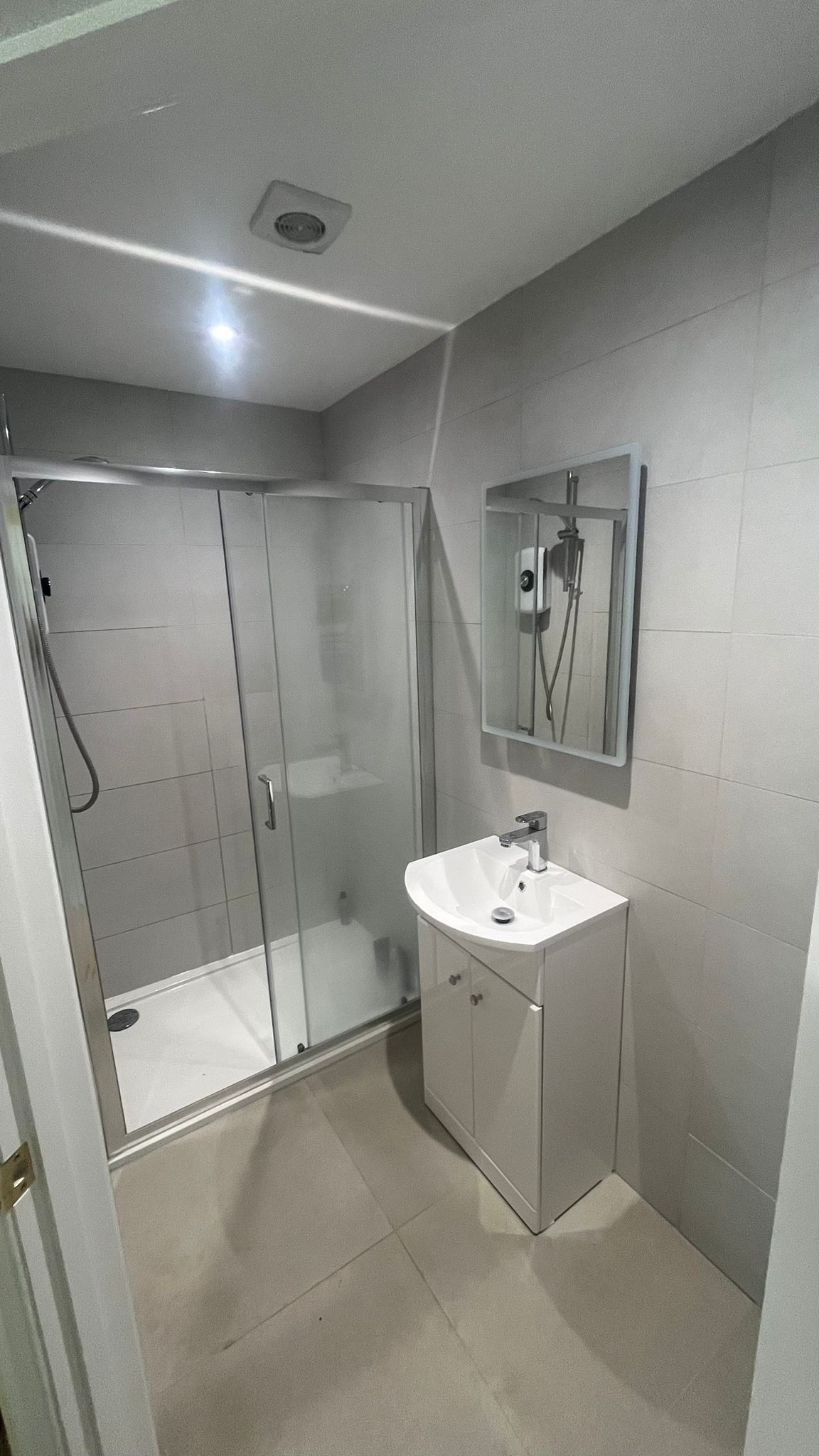 After bathroom renovation - contemporary bathroom design completed