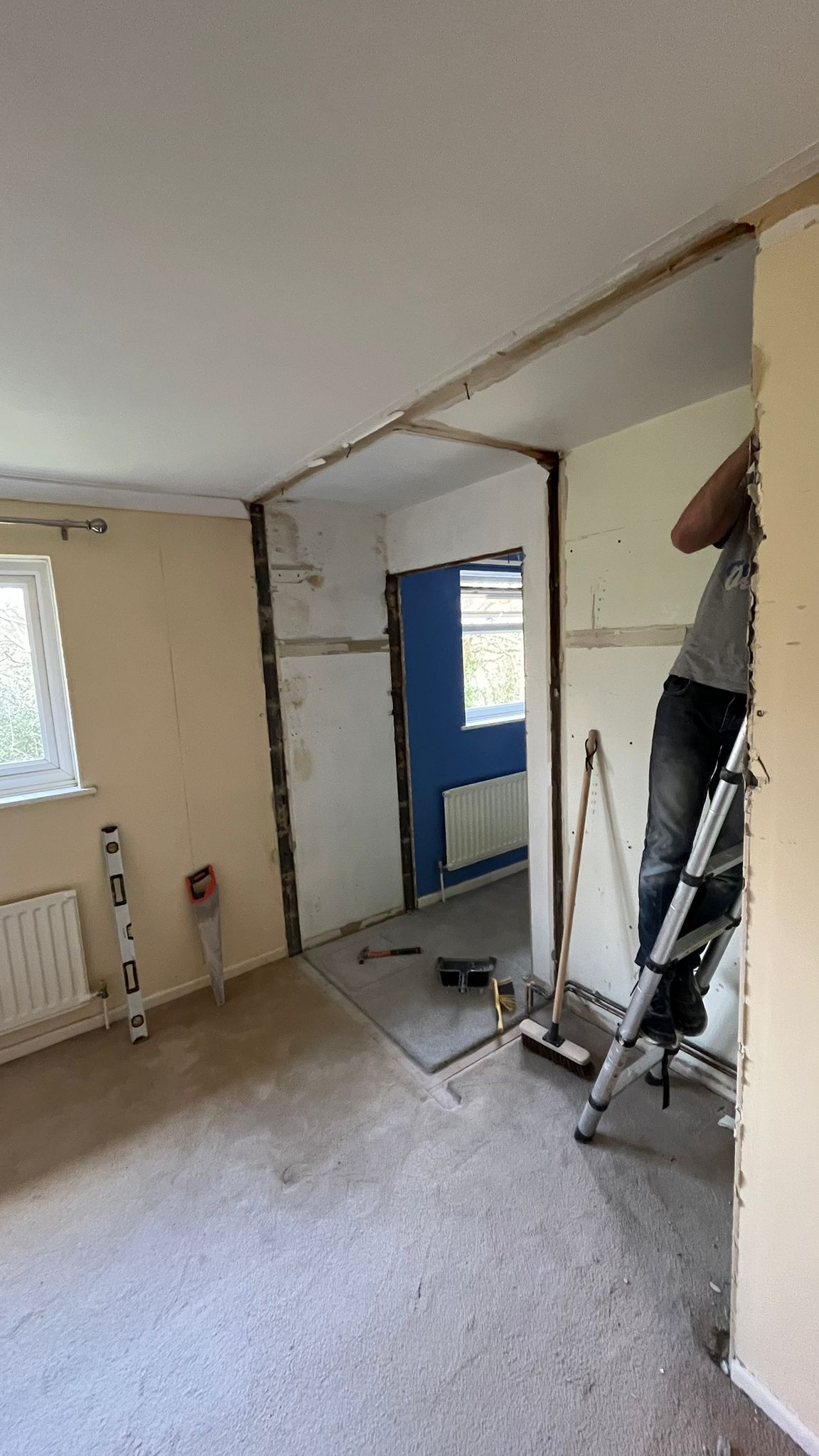Before bathroom conversion - outdated bathroom needing renovation